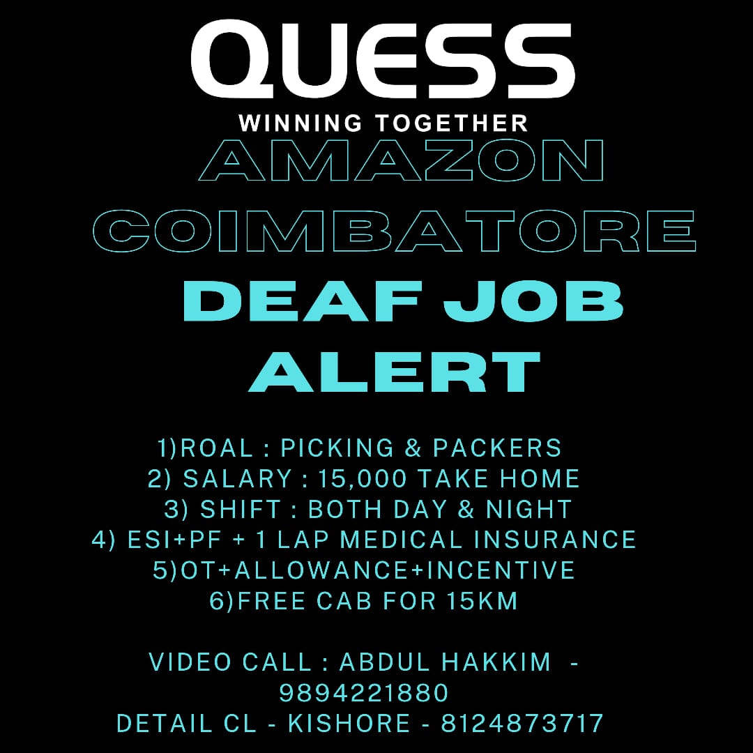 Amazon Job Coimbatore Jobs For the Deaf